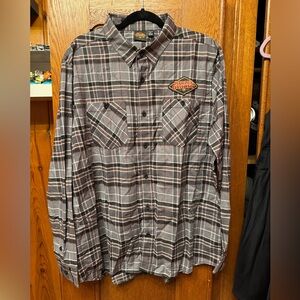 Harley-Davidson Men's Gray Plaid Shirt XL 120TH Anniversary